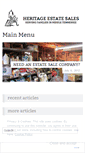 Mobile Screenshot of heritageestatesales.net