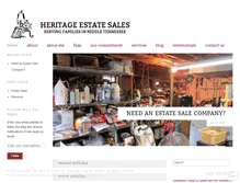 Tablet Screenshot of heritageestatesales.net